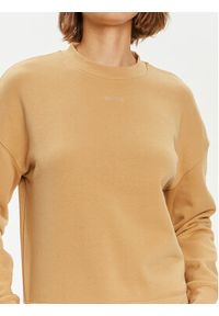 Calvin Klein Bluza Nano Logo K20K207213 Beżowy Relaxed Fit. Kolor: beżowy. Materiał: bawełna