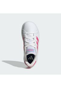 Adidas - Buty Grand Court Lifestyle Tennis Lace-Up. Kolor: biały, wielokolorowy, różowy, niebieski. Materiał: materiał