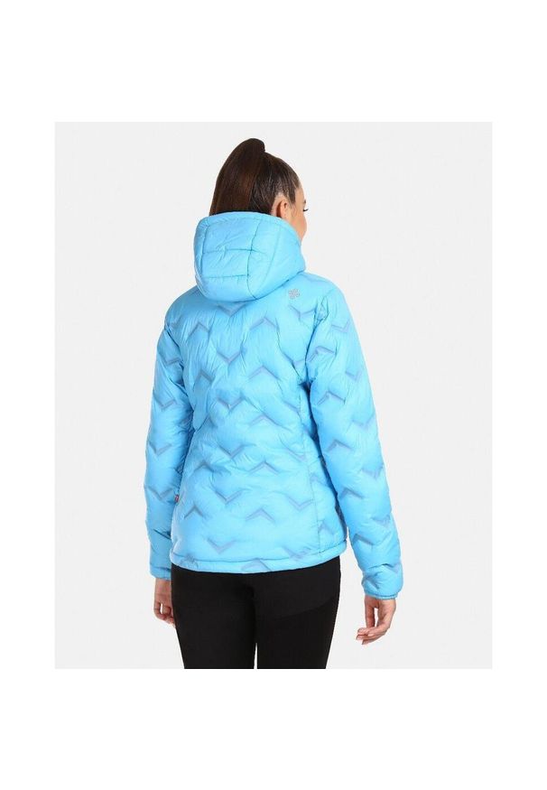 Damska kurtka puchowa Kilpi Alberta. Kolor: niebieski. Materiał: nylon. Technologia: Primaloft. Sport: turystyka piesza