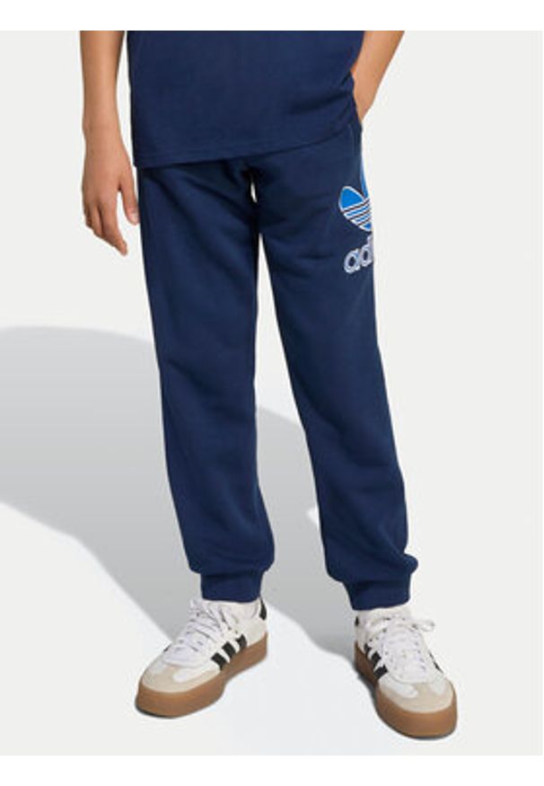 Adidas - adidas Spodnie dresowe Big Logo Execution JV8577 Granatowy Loose Fit. Kolor: niebieski. Materiał: bawełna