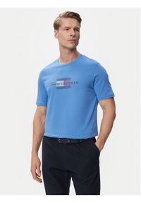 TOMMY HILFIGER - Tommy Hilfiger T-Shirt MW0MW43226 Niebieski Regular Fit. Kolor: niebieski. Materiał: bawełna #1