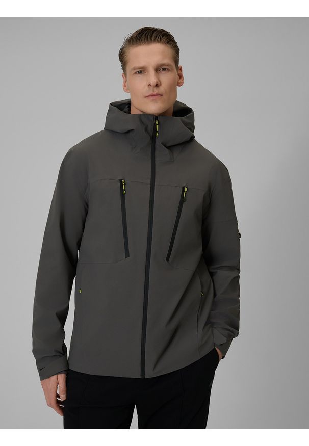 4f - 4F Kurtka przejściowa membrana 8000 męska - szara XXL. Okazja: na co dzień. Kolor: szary. Materiał: materiał. Styl: casual
