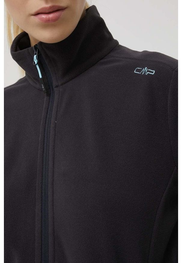 CMP bluza sportowa damska kolor czarny gładka. Kolor: czarny. Materiał: materiał, polar. Wzór: gładki. Styl: sportowy