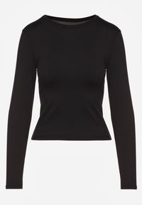 Renee - Czarna Bluzka Longsleeve z Bawełny Avelfia. Okazja: na co dzień. Kolor: czarny. Materiał: bawełna. Długość rękawa: długi rękaw. Styl: casual, elegancki #2