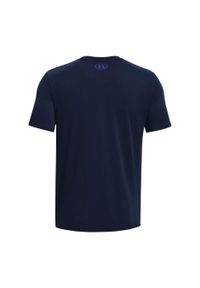 Under Armour - T-shirt Męski Logo. Kolor: niebieski. Sport: turystyka piesza