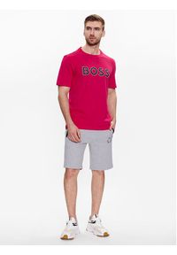 BOSS - Boss T-Shirt 50488793 Różowy Regular Fit. Kolor: różowy. Materiał: bawełna #5
