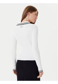 Pinko - PINKO Sweter Linosa 105418 A2PS Biały Regular Fit. Kolor: biały. Materiał: syntetyk