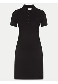 Lacoste Sukienka codzienna EF5473 Czarny Slim Fit. Okazja: na co dzień. Kolor: czarny. Materiał: bawełna. Typ sukienki: proste. Styl: casual #4