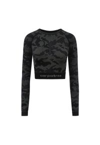 Top treningowy damski Carpatree Camo Seamless. Kolor: zielony. Długość rękawa: długi rękaw. Sport: fitness #1