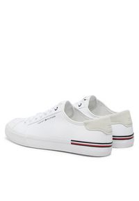 TOMMY HILFIGER - Tommy Hilfiger Tenisówki Core Corporate Vulc Canvas FM0FM05398 Biały. Kolor: biały. Materiał: materiał #5