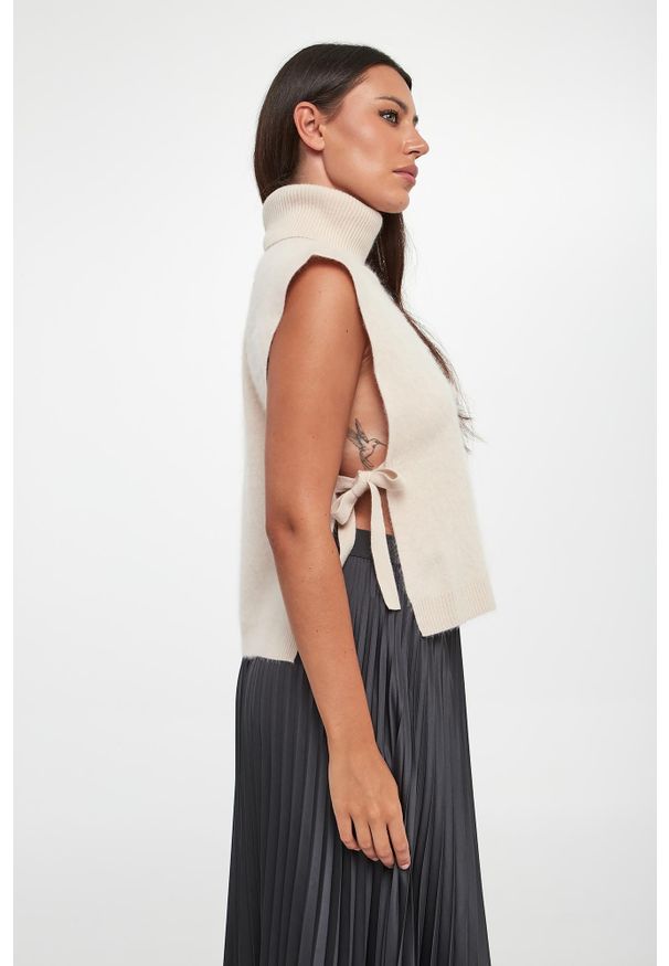 Marella - Kamizelka damska z kaszmirem Ausonia. Materiał: kaszmir