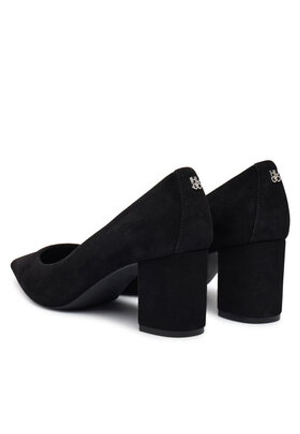 Hugo - HUGO Czółenka Devany 50557665 Czarny. Kolor: czarny. Materiał: skóra, zamsz