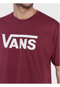 Vans T-Shirt Classic VN000GGG Bordowy Classic Fit. Kolor: czerwony. Materiał: bawełna