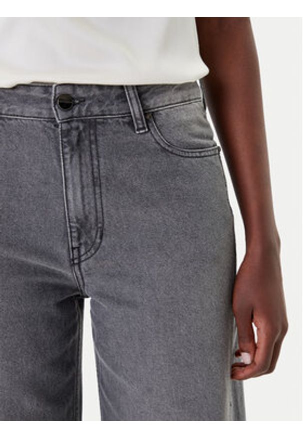 SIMONA CORSELLINI - Simona Corsellini Jeansy A25CPPAT0601 Szary Wide Leg. Kolor: szary