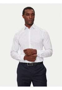 Calvin Klein Koszula K10K113537 Błękitny Slim Fit. Kolor: niebieski. Materiał: bawełna