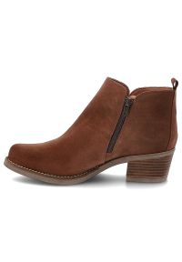 Brązowe Kowbojki Hee Stylowe Zamszowe Buty Damskie. Kolor: brązowy. Materiał: zamsz. Sezon: zima, jesień. Obcas: na obcasie. Styl: elegancki. Wysokość obcasa: średni #6