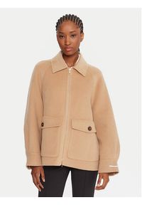 Marella Płaszcz wełniany Gettone 2523086011 Beżowy Loose Fit. Kolor: beżowy. Materiał: syntetyk #6