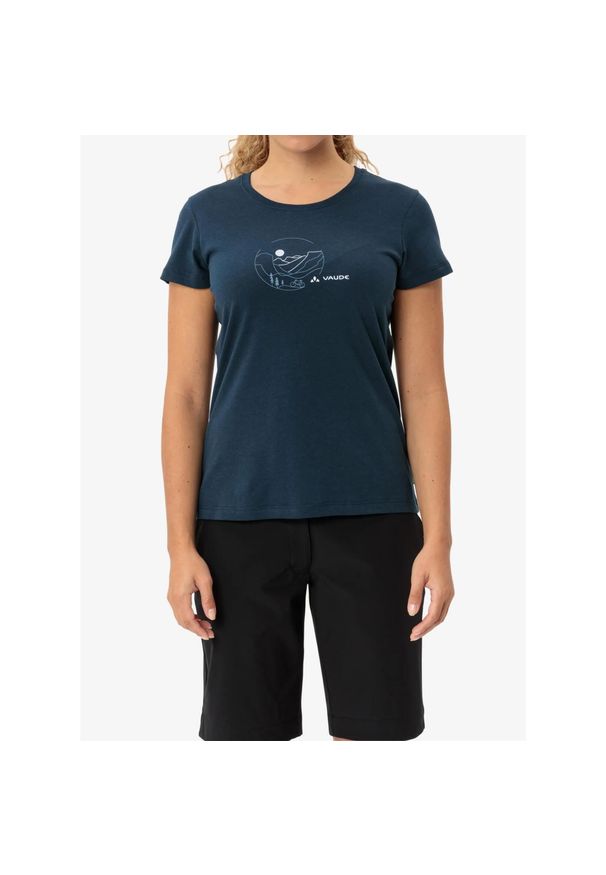 Koszulka z nadrukiem damska Vaude Cyclist T-Shirt V. Kolor: zielony. Wzór: nadruk