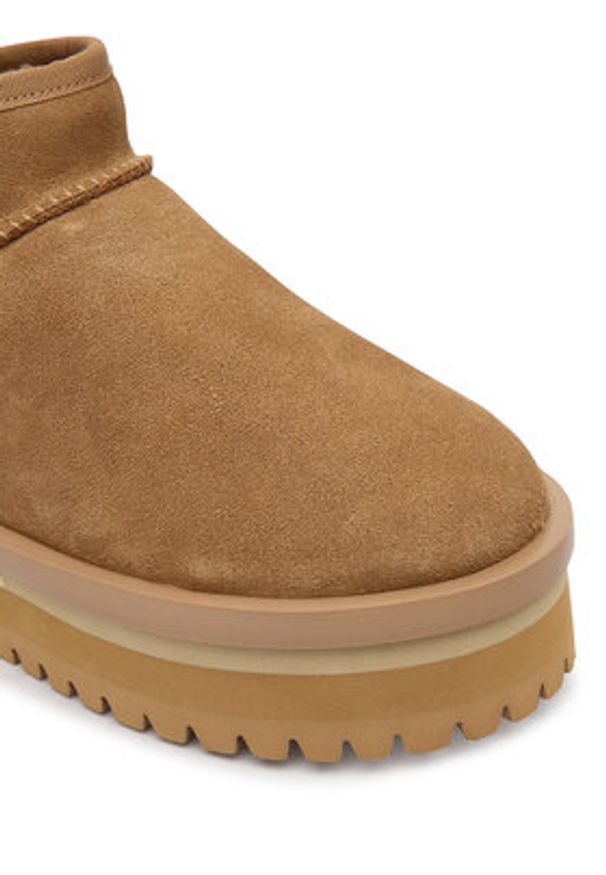 Tommy Jeans Śniegowce Tjw Flatform Snow Boot Suede EN0EN02841 Brązowy. Kolor: brązowy. Materiał: skóra, zamsz