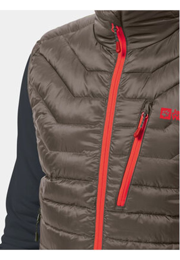 Jack Wolfskin Kamizelka Routeburn Pro Ins Vest 1206872 Brązowy Slim Fit. Kolor: brązowy. Materiał: syntetyk