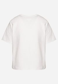 Born2be - Biały Bawełniany T-shirt z Grubszej Bawełny Tiariane. Okazja: na co dzień, na spotkanie biznesowe, do pracy. Kolor: biały. Materiał: bawełna. Styl: biznesowy, klasyczny, elegancki, casual #4
