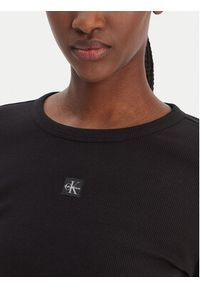 Calvin Klein Jeans Bluzka LV047E205G Czarny Slim Fit. Kolor: czarny. Materiał: bawełna #5