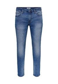 Only & Sons Jeansy Warp 22018256 Granatowy Skinny Fit. Kolor: niebieski