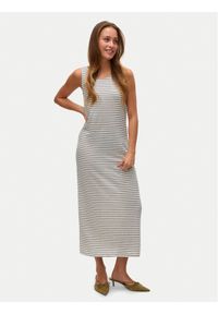 Vero Moda Sukienka codzienna Gina 10327658 Beżowy Regular Fit. Okazja: na co dzień. Kolor: beżowy. Materiał: syntetyk, wiskoza. Typ sukienki: proste. Styl: casual #1