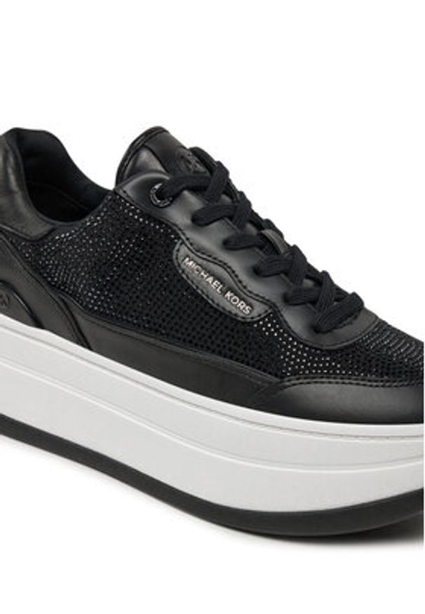 MICHAEL Michael Kors Sneakersy Hayes Embellished Leather Sneaker 43F4HYFS1D Czarny. Kolor: czarny. Materiał: skóra