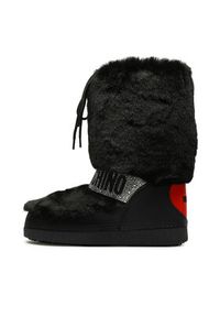 Love Moschino - LOVE MOSCHINO Śniegowce JA24222G0HJW0000 Czarny. Kolor: czarny. Materiał: skóra