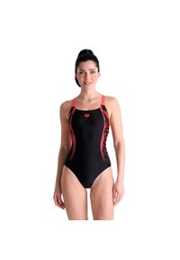 Strój kąpielowy damski jednoczęściowy treningowy Arena Swim Pro. Kolor: czerwony, wielokolorowy, czarny #1