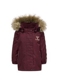 Kurtka przeciwdeszczowa z kapturem dla dziewczynki Hummel Canyon Tex. Typ kołnierza: kaptur. Kolor: czerwony #1