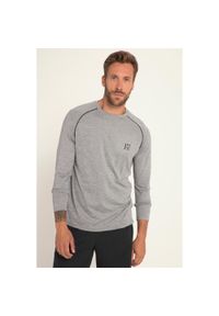 JAY-PI - Męska koszulka funkcyjna FLEXNAMIC® do fitness długi rękaw szybkoschnąca. Kolekcja: plus size. Kolor: szary. Materiał: elastan, poliester, materiał. Długość rękawa: długi rękaw. Długość: długie. Sport: fitness