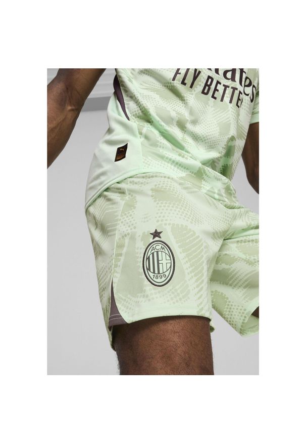 Puma - Męskie szorty bramkarskie AC Milan 24/25 PUMA Fresh Mint Green. Kolor: zielony