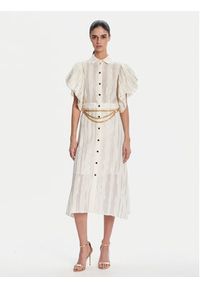 Fracomina Sukienka koszulowa FS25SD3003W403Q7 Biały Regular Fit. Kolor: biały. Materiał: bawełna. Typ sukienki: koszulowe #2