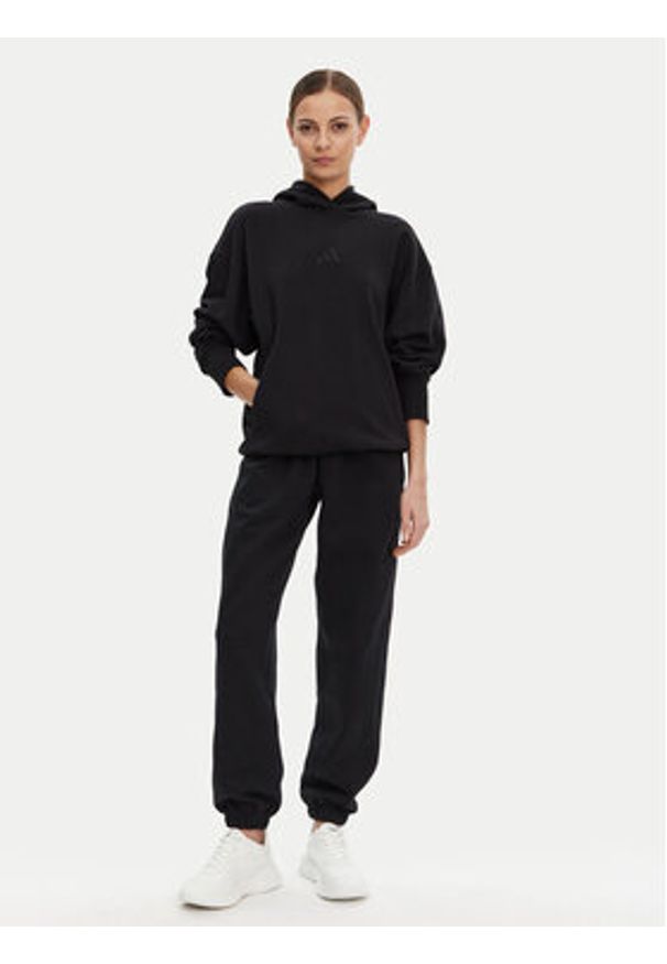 Adidas - adidas Spodnie dresowe ALL SZN Fleece IW1024 Czarny Loose Fit. Kolor: czarny. Materiał: bawełna, syntetyk