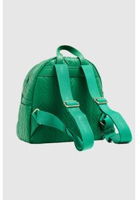 Valentino by Mario Valentino - VALENTINO Tłoczony zielony plecak z logo sunny re backpack. Kolor: zielony