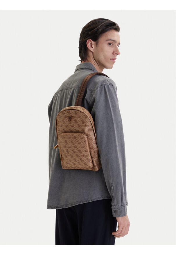 Guess Plecak HMMILO P6202 Beżowy. Kolor: beżowy. Materiał: materiał