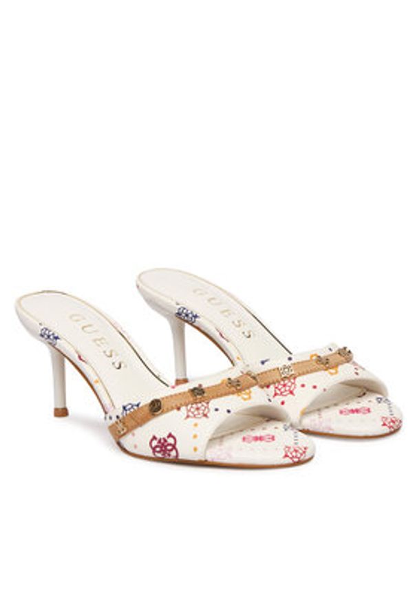 Guess Klapki FLPIOR FAL03 Biały. Kolor: biały. Materiał: skóra