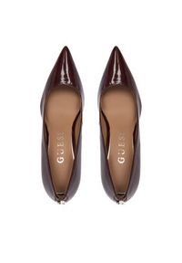 Guess Szpilki FLFPRN LEP08 Bordowy. Kolor: czerwony. Materiał: lakier, skóra. Obcas: na szpilce #4