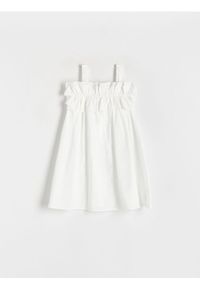 Reserved - Sukienka na ramiączkach - złamana biel. Materiał: bawełna. Długość rękawa: na ramiączkach