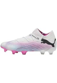 Buty piłkarskie Puma Future 7 Ultimate FG/AG M 107599 01 białe. Kolor: biały. Materiał: dzianina, materiał. Szerokość cholewki: normalna. Sport: piłka nożna #5