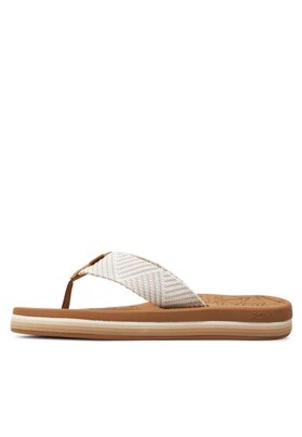 Roxy Japonki ARJL100899 Écru. Materiał: materiał
