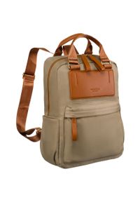 Plecak damski Peterson PTN JN-07 khaki. Kolor: brązowy. Materiał: nylon