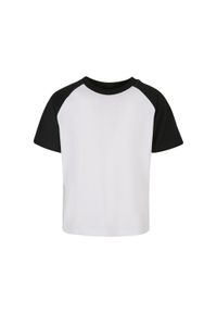 Urban Classics - T-shirt Dla Chłopca Kontrastowa Raglanowa. Kolor: czarny, wielokolorowy, biały. Długość rękawa: raglanowy rękaw. Sport: turystyka piesza #1