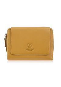 PAOLO PERUZZI - Portfel damski skórzany żółty duży w orientacji poziomej z RFID Paolo Peruzzi SL-07-MNG. Kolor: żółty. Materiał: skóra #1
