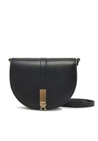 TOMMY HILFIGER - Tommy Hilfiger Torebka Heritage Saddle Bag AW0AW17164 Czarny. Kolor: czarny. Materiał: skórzane