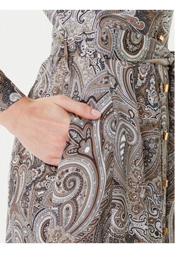 Marciano Guess Sukienka koszulowa 5YGK47 7298A Beżowy Regular Fit. Kolor: beżowy. Materiał: wiskoza. Typ sukienki: koszulowe