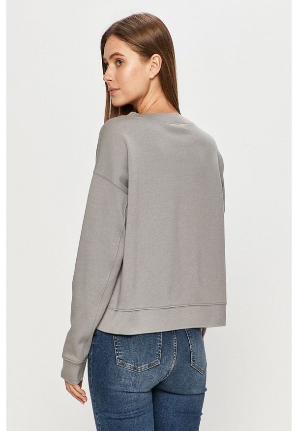 DKNY - Dkny - Bluza. Kolor: szary. Długość rękawa: długi rękaw. Długość: długie