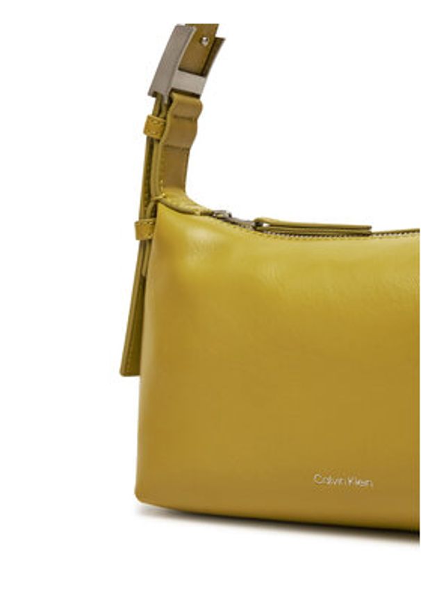 Calvin Klein Torebka Hardware Handle Mini Bag K60K613027 Żółty. Kolor: żółty. Materiał: skórzane